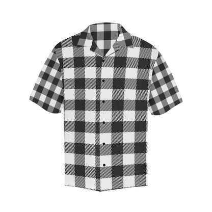 Buffalo check Black white Pattern Print Design 04 Men's Hawaiian Shirt