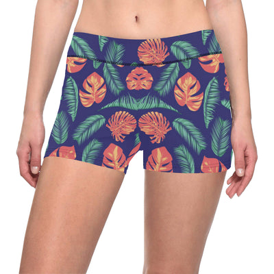 Palm Leaves Pattern Print Design PL011 Yoga Shorts