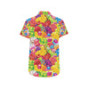 Candy Pattern Print Design CA01 Men's Short Sleeve Button Up Shirt