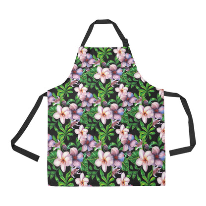 Plumeria Pattern Print Design PM01 Apron with Pocket