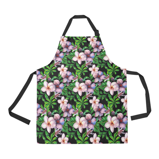 Plumeria Pattern Print Design PM01 Apron with Pocket
