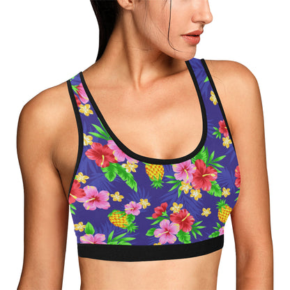 Hawaiian Themed Pattern Print Design H05 Sports Bra