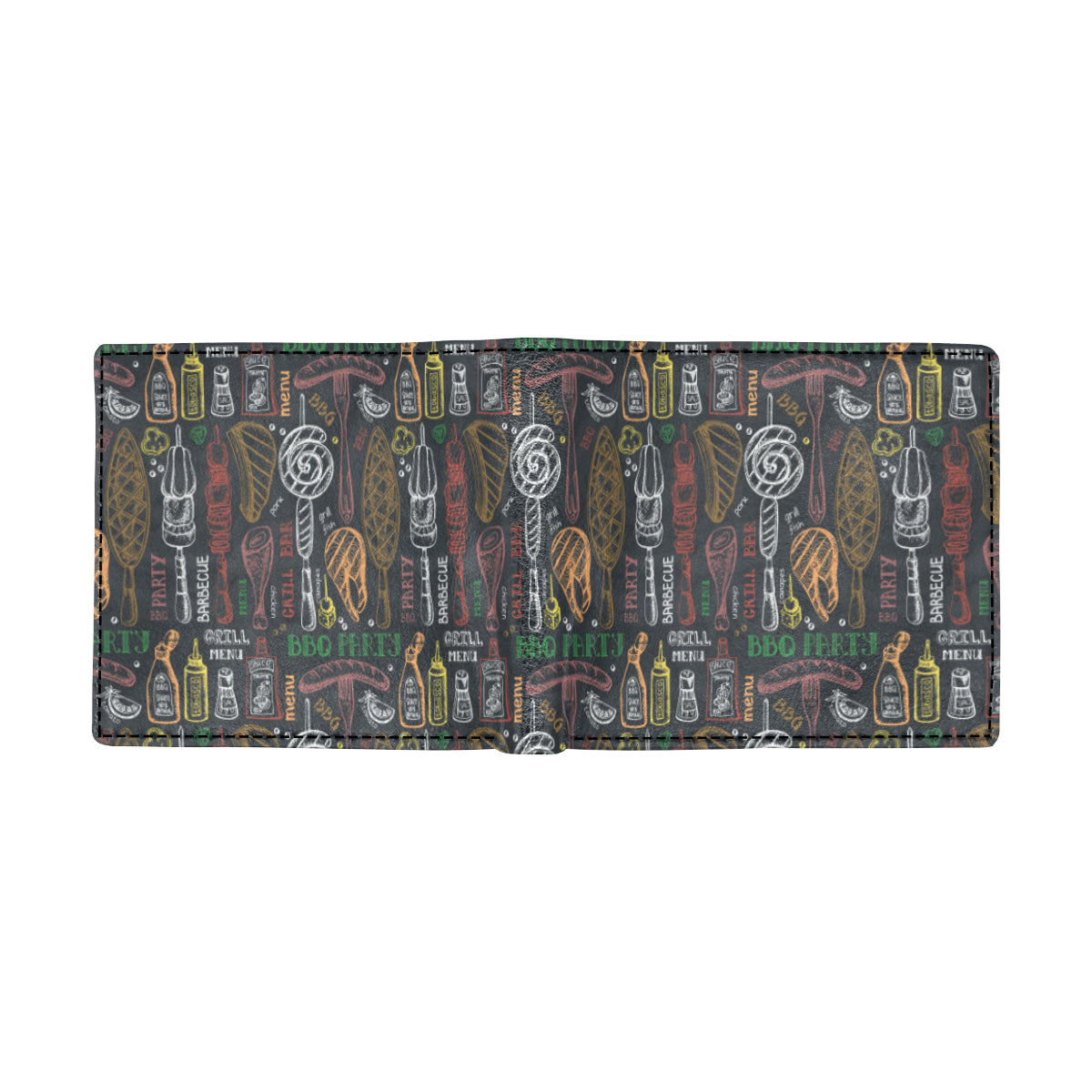 Barbecue Pattern Print Design 03 Men's ID Card Wallet