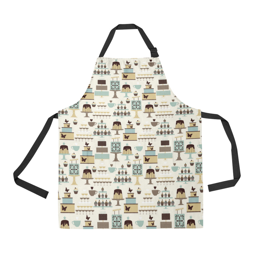 Cake Pattern Print Design 02 Apron with Pocket