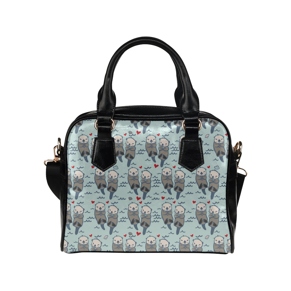 Sea Otter Pattern Print Design 03 Shoulder Handbag