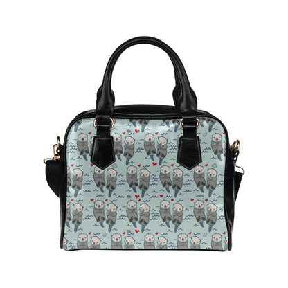Sea Otter Pattern Print Design 03 Shoulder Handbag