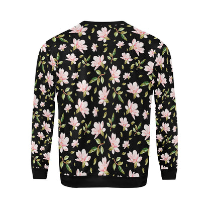 Magnolia Pattern Print Design MAG01 Men Long Sleeve Sweatshirt