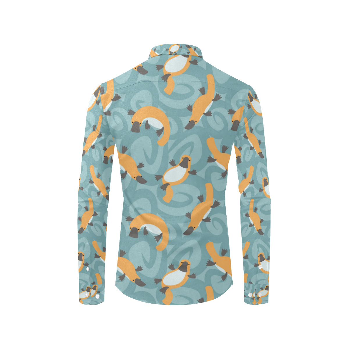Platypus Pattern Print Design A01 Men's Long Sleeve Shirt