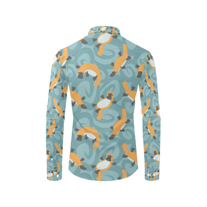 Platypus Pattern Print Design A01 Men's Long Sleeve Shirt