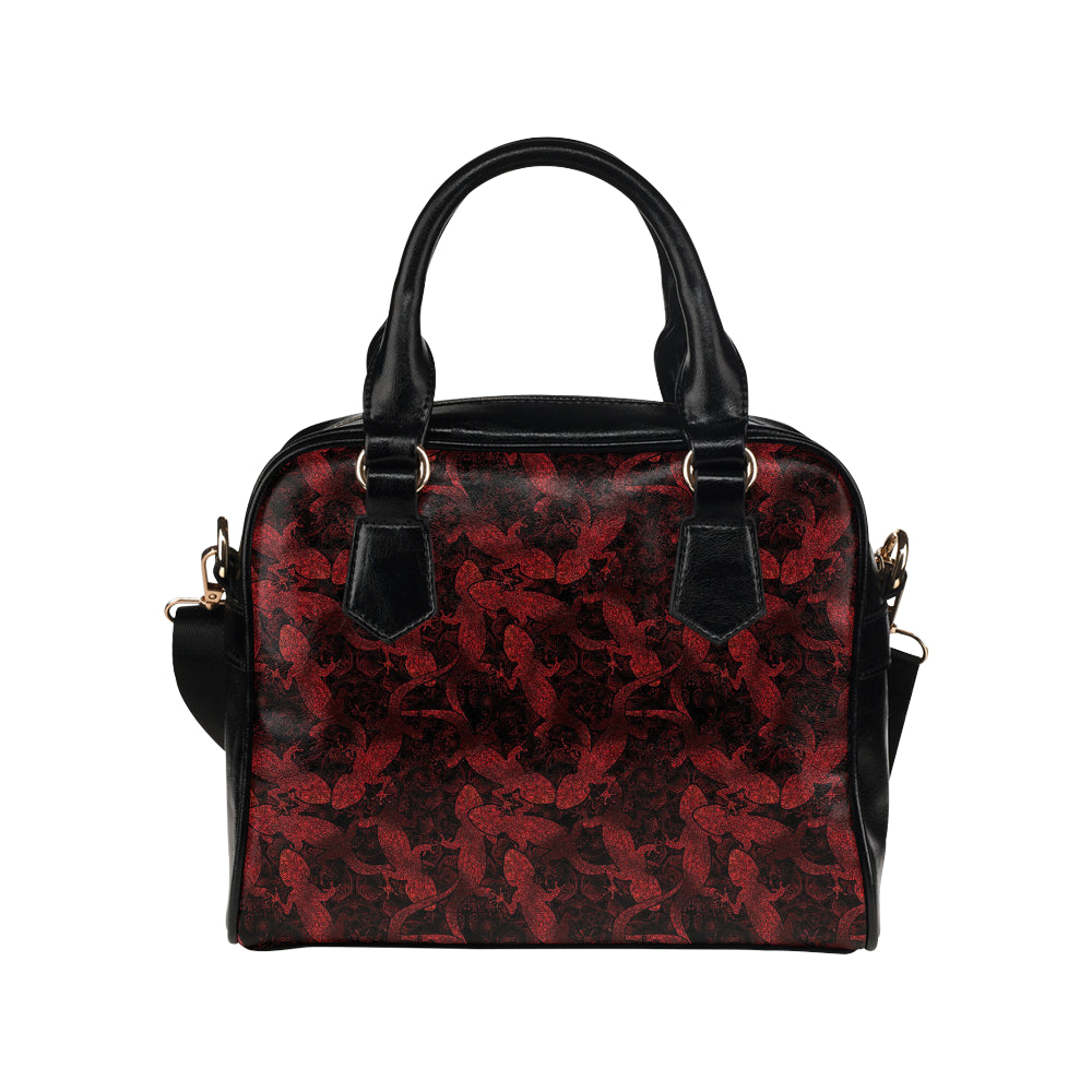 Gecko Pattern Print Design 04 Shoulder Handbag
