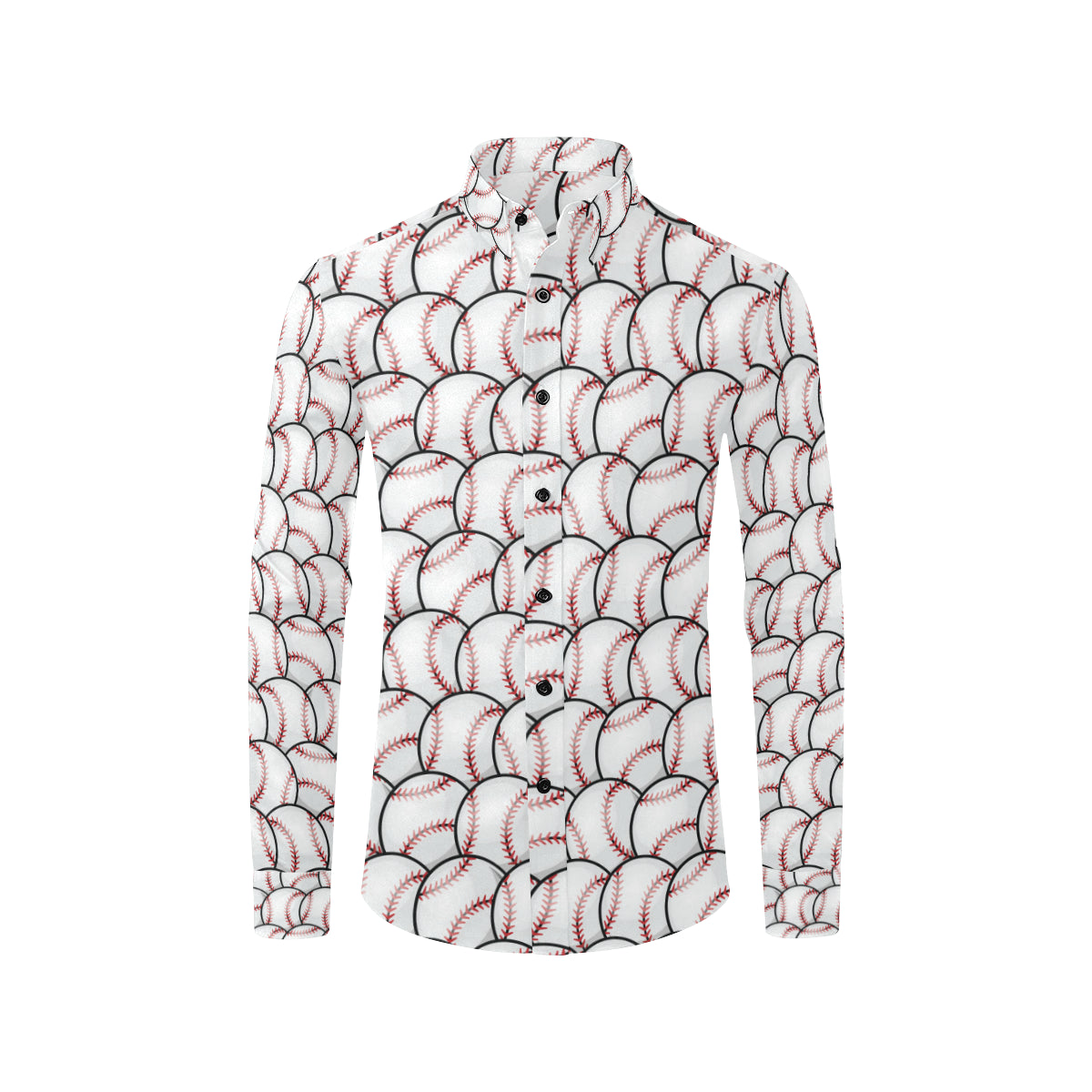 Baseball Pattern Men's Long Sleeve Shirt