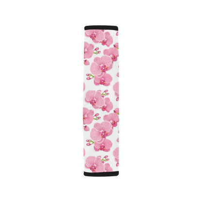 Orchid Pink Pattern Print Design OR07 Car Seat Belt Cover
