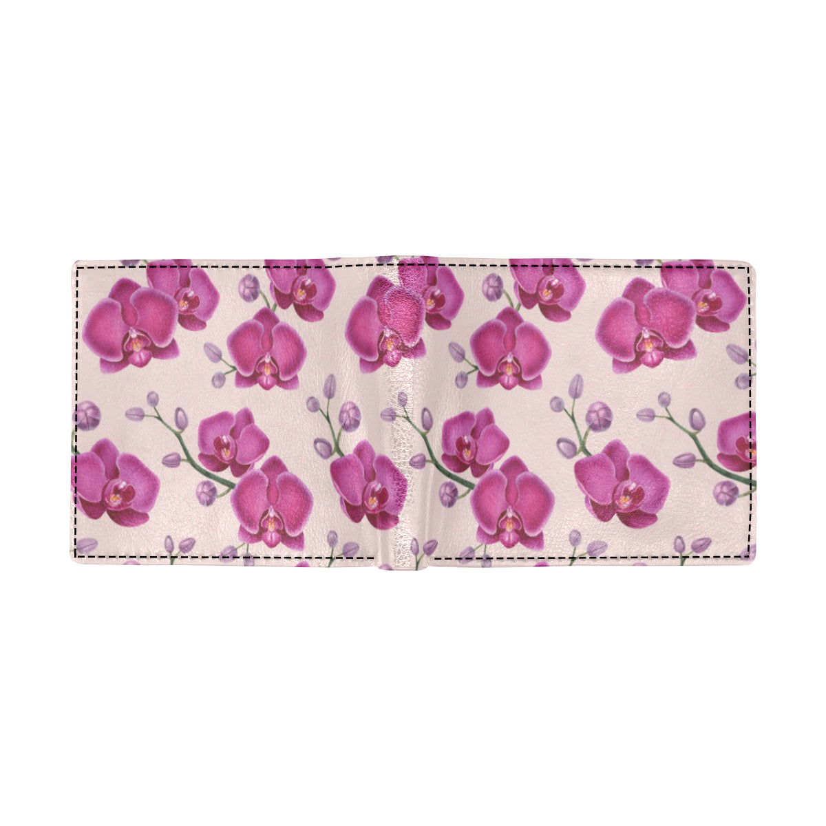 Orchid Purple Pattern Print Design OR04 Men's ID Card Wallet