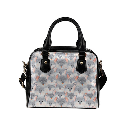 Rat Baby Pattern Print Design 02 Shoulder Handbag