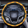 African Pattern Print Design 03 Steering Wheel Cover with Elastic Edge