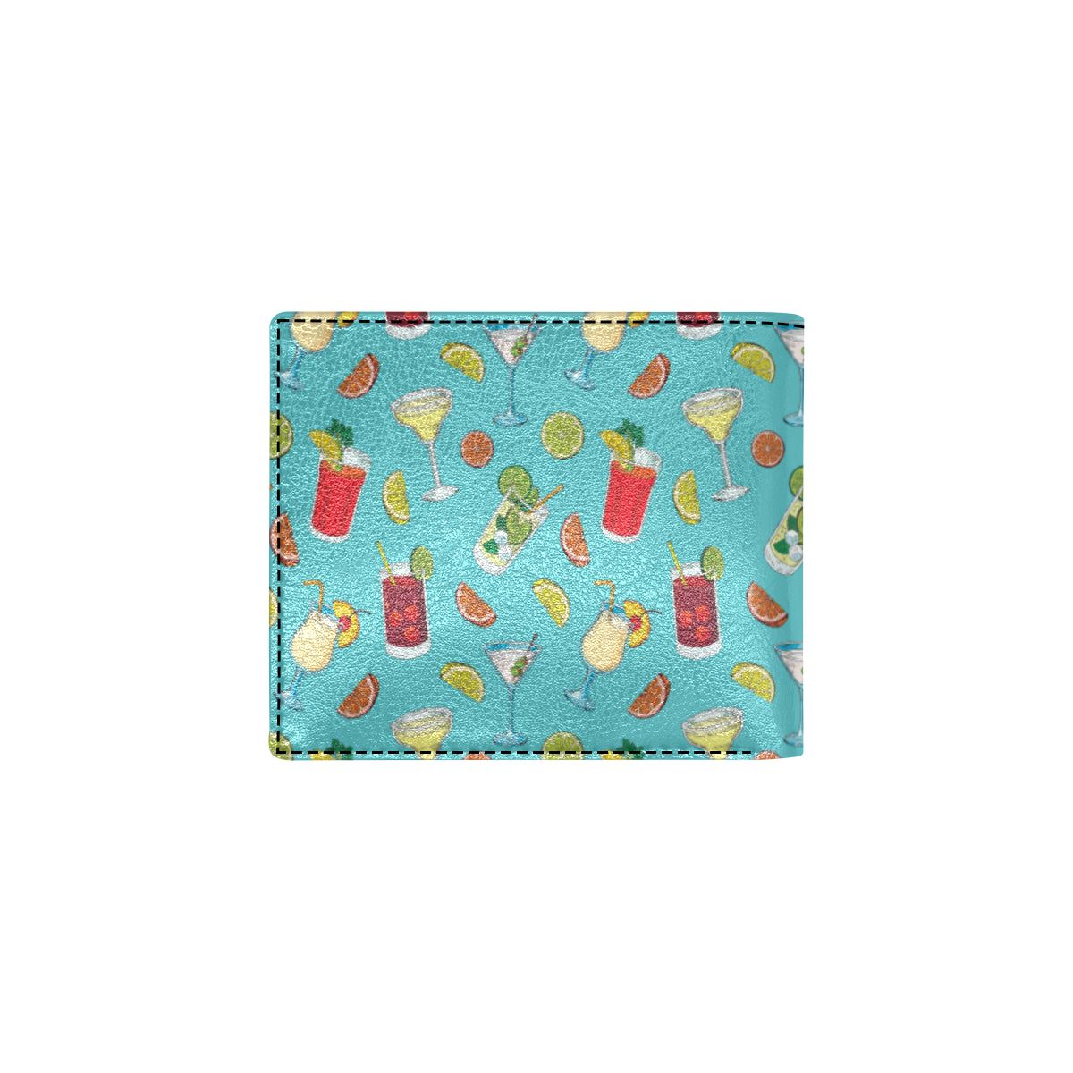 Cocktail Pattern Print Design 05 Men's ID Card Wallet
