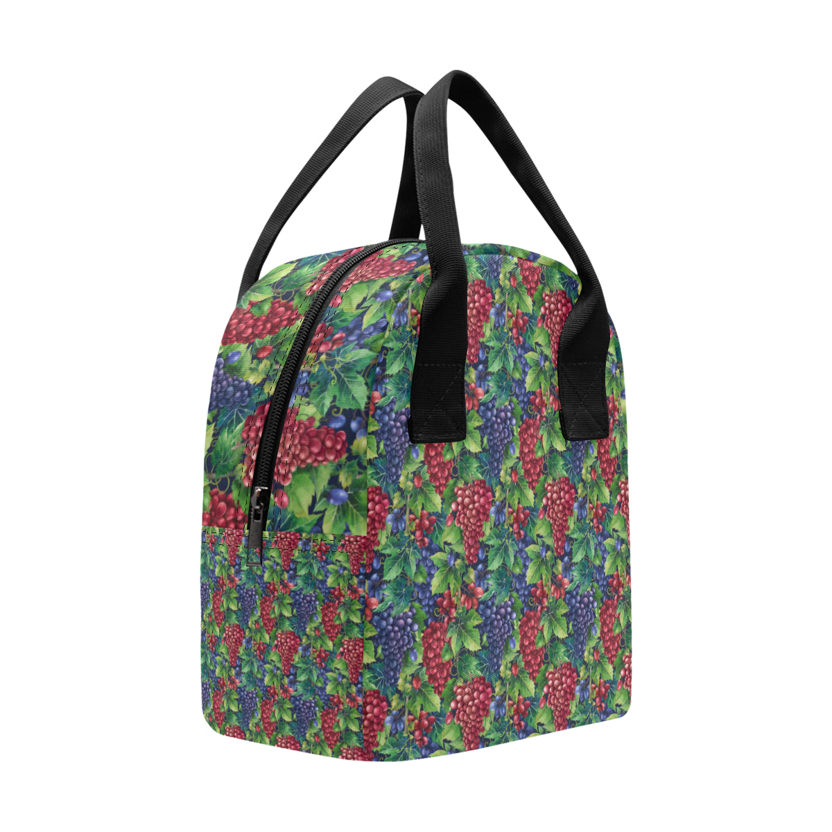 Grape Pattern Print Design GP02 Insulated Lunch Bag