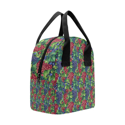 Grape Pattern Print Design GP02 Insulated Lunch Bag