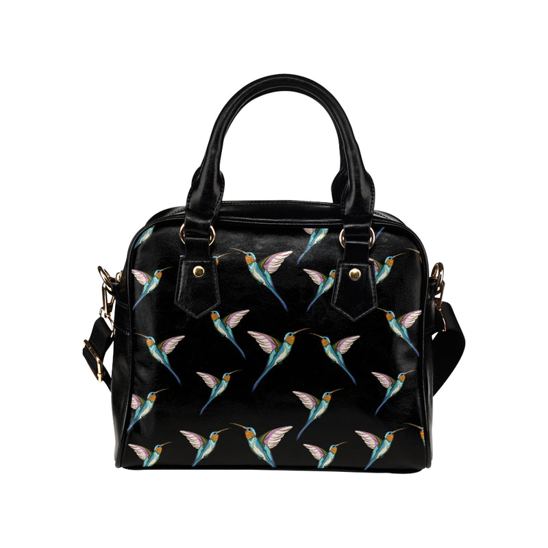 Hummingbird Pattern Print Design 06 Shoulder Handbag