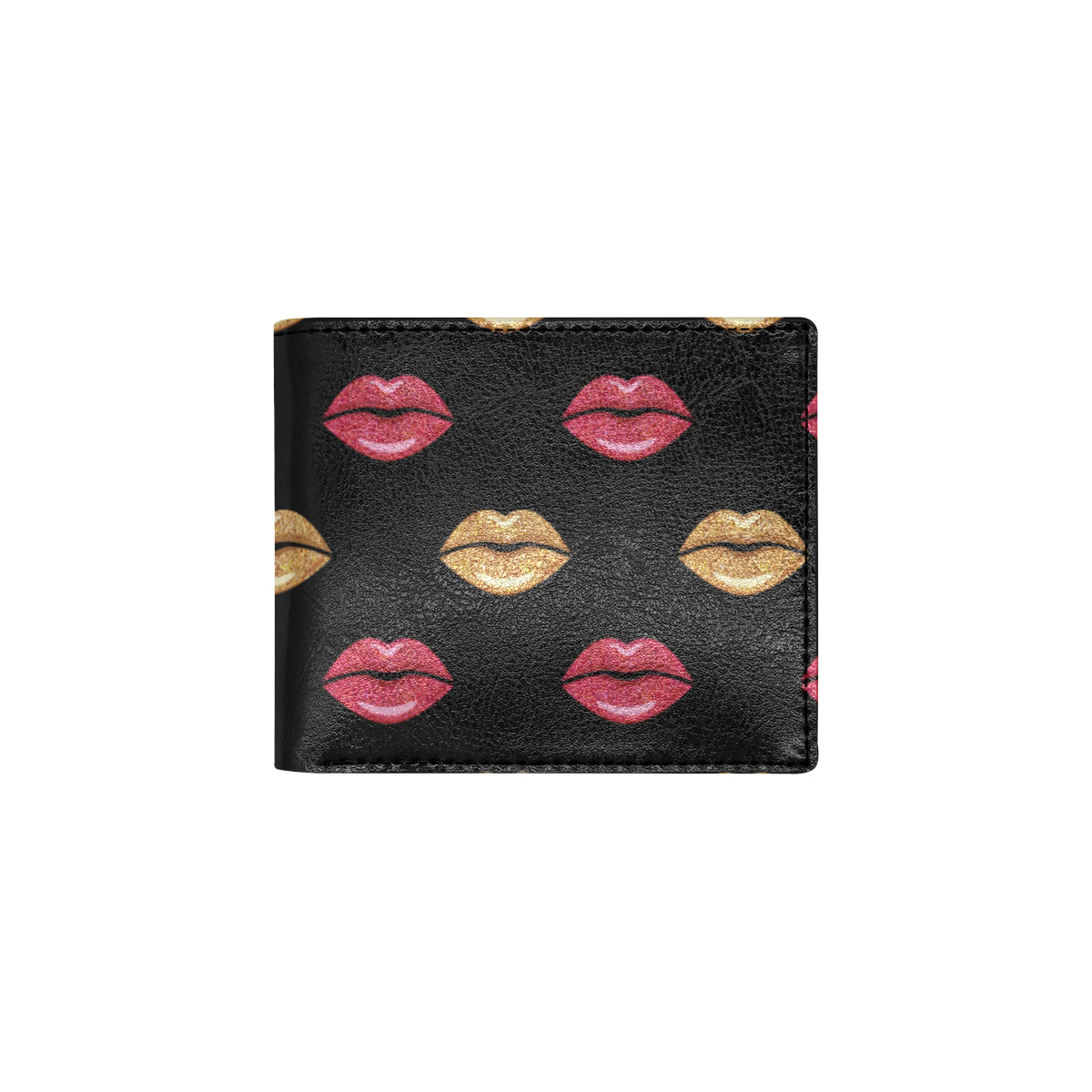 Lip Pattern Print Design 03 Men's ID Card Wallet