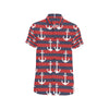 Nautical Pattern Print Design A05 Men's Short Sleeve Button Up Shirt