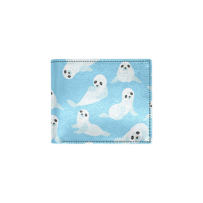 Sea Lion Cute Pattern Print Design 03 Men's ID Card Wallet