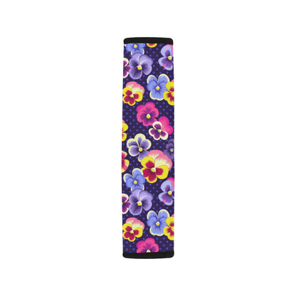 Pansy Pattern Print Design PS04 Car Seat Belt Cover