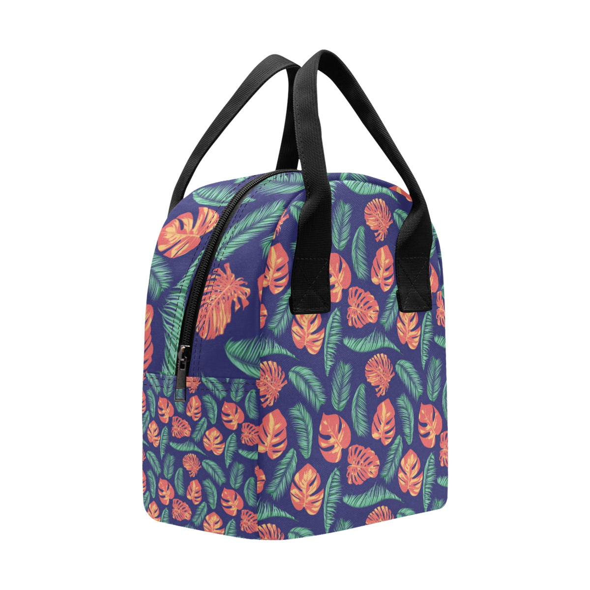 Palm Leaves Pattern Print Design PL011 Insulated Lunch Bag