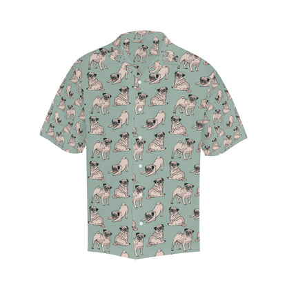 Pug Pattern Print Design A01 Men's Hawaiian Shirt