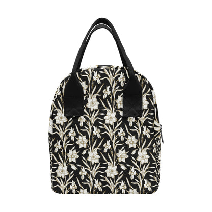 Daffodils Pattern Print Design DF06 Insulated Lunch Bag