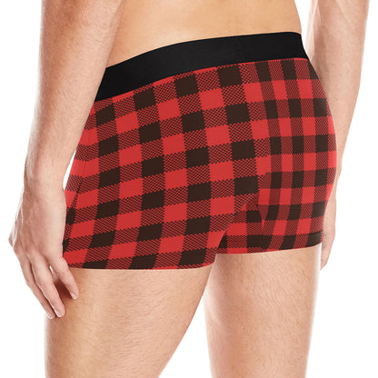 Buffalo check Red Pattern Print Design 05 Men's Boxer Briefs