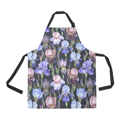 Iris Pattern Print Design IR04 Apron with Pocket