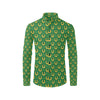 Shamrock Horseshoes Print Pattern Men's Long Sleeve Shirt