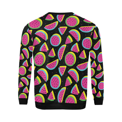 Watermelon Pattern Print Design WM07 Men Long Sleeve Sweatshirt