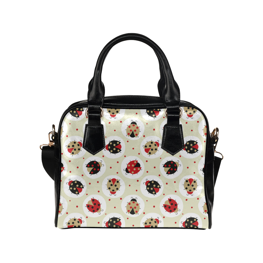 Ladybug Pattern Print Design 03 Shoulder Handbag
