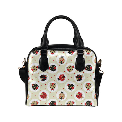 Ladybug Pattern Print Design 03 Shoulder Handbag
