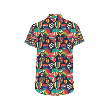 Ballon Pattern Print Design 02 Men's Short Sleeve Button Up Shirt