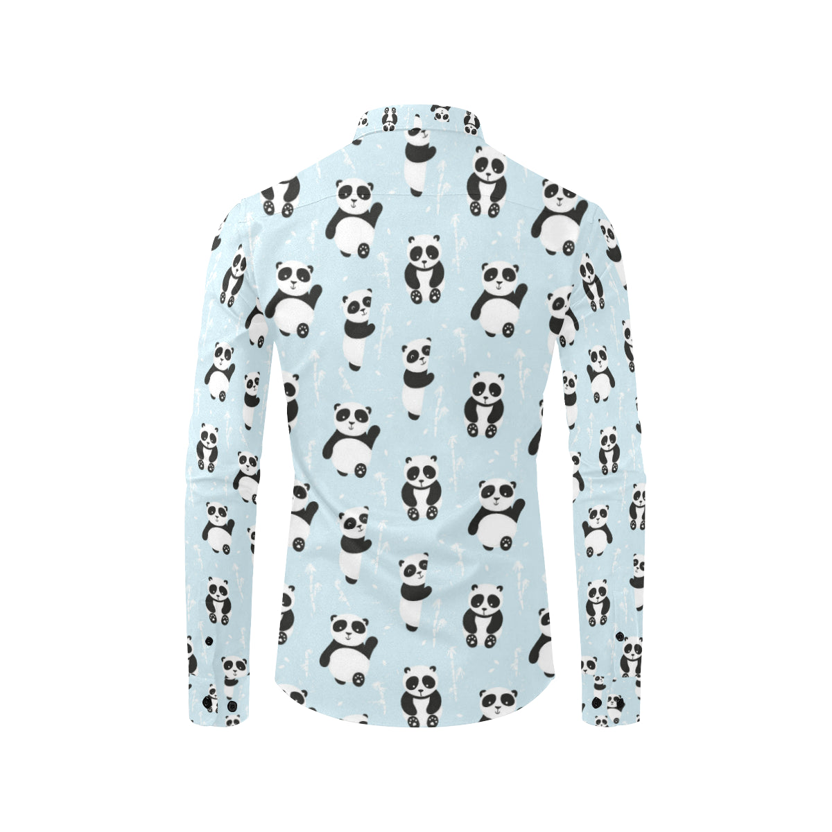 Panda Pattern Print Design A01 Men's Long Sleeve Shirt