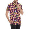 Cupcake Pattern Print Design 05 Men's Short Sleeve Button Up Shirt