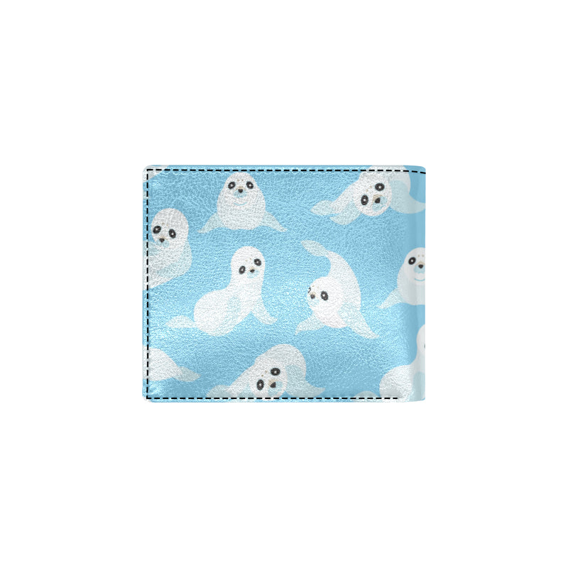 Sea Lion Cute Pattern Print Design 03 Men's ID Card Wallet