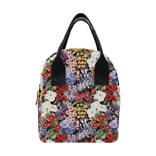 Summer Floral Pattern Print Design SF04 Insulated Lunch Bag