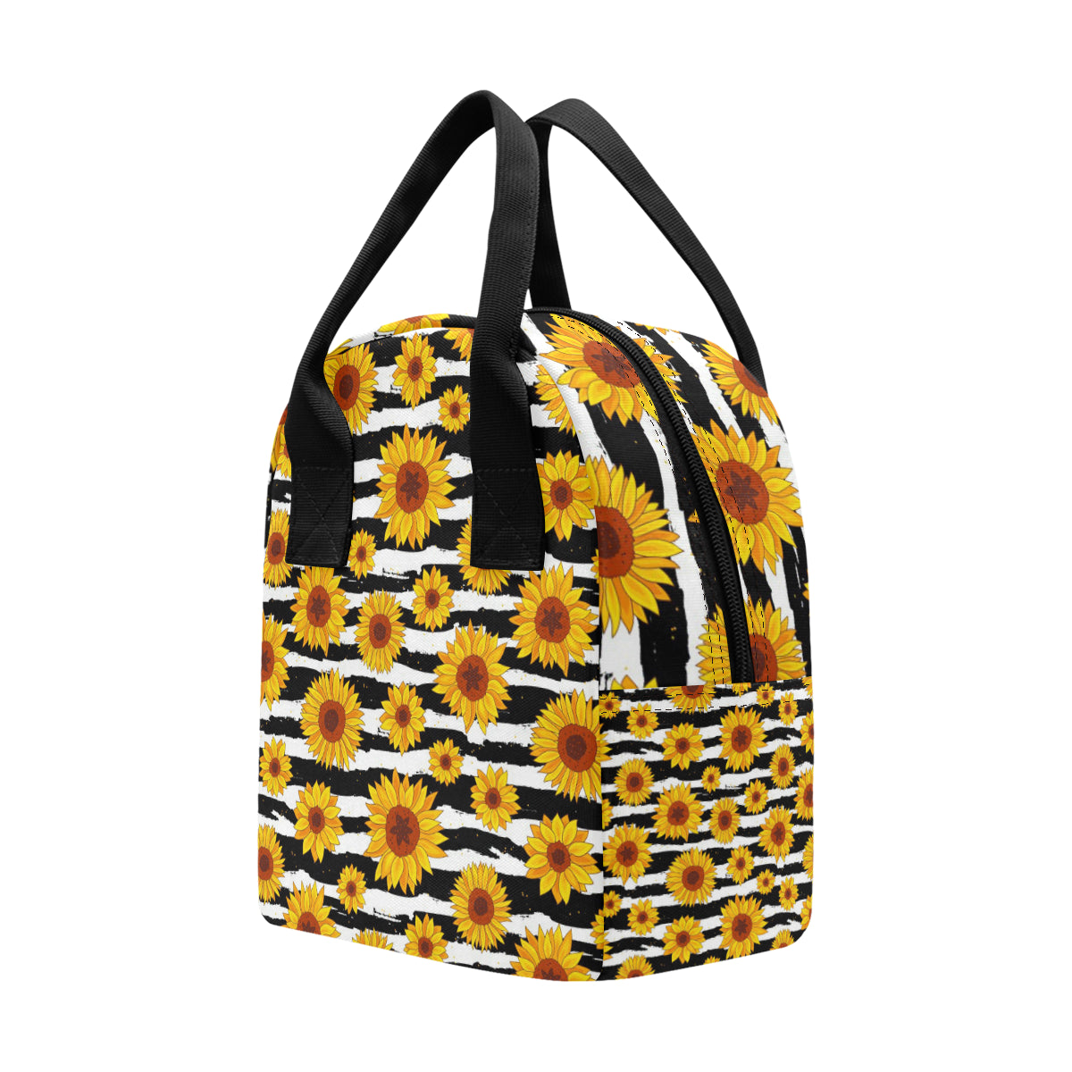 Sunflower Pattern Print Design SF010 Insulated Lunch Bag