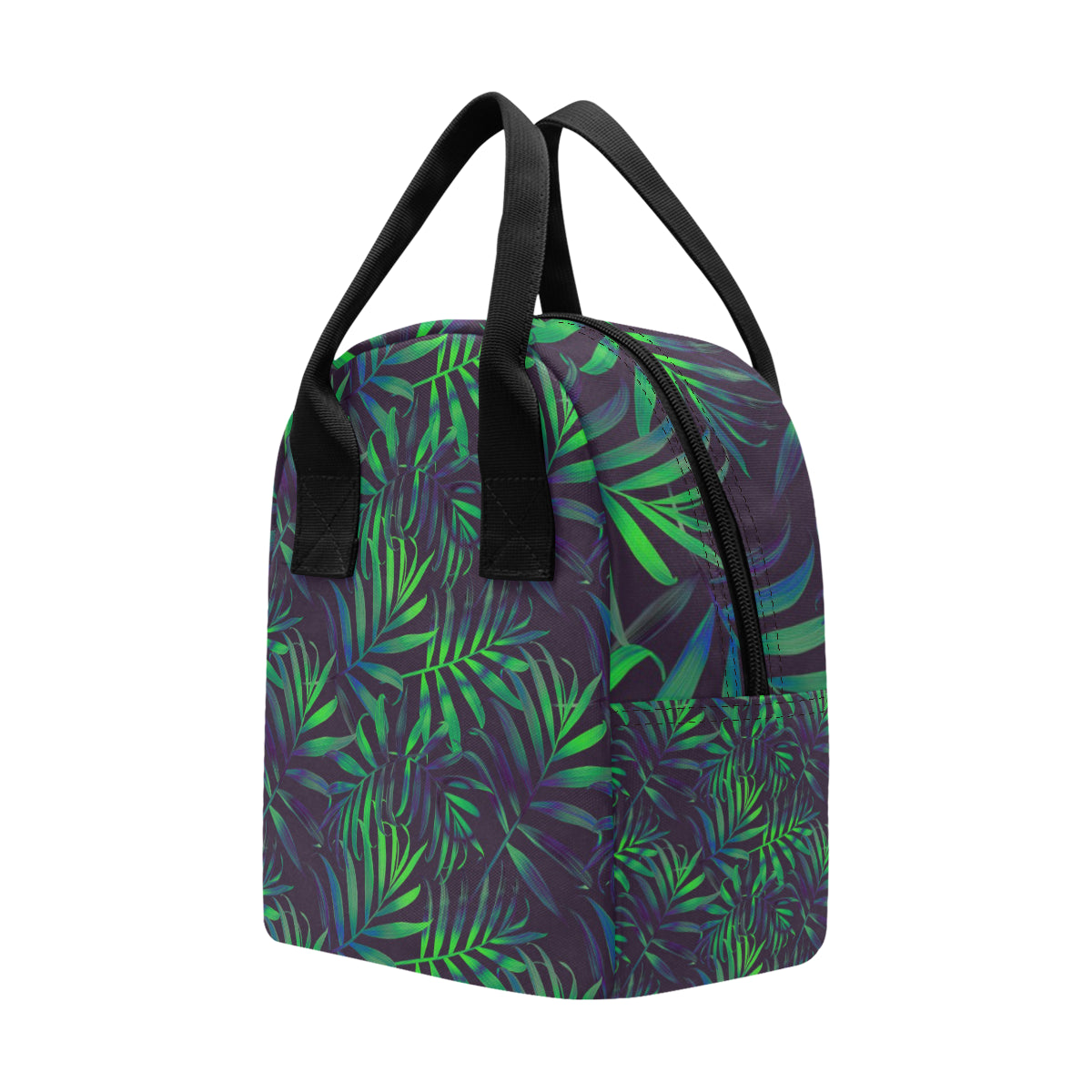 Palm Leaves Pattern Print Design PL01 Insulated Lunch Bag