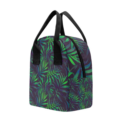 Palm Leaves Pattern Print Design PL01 Insulated Lunch Bag