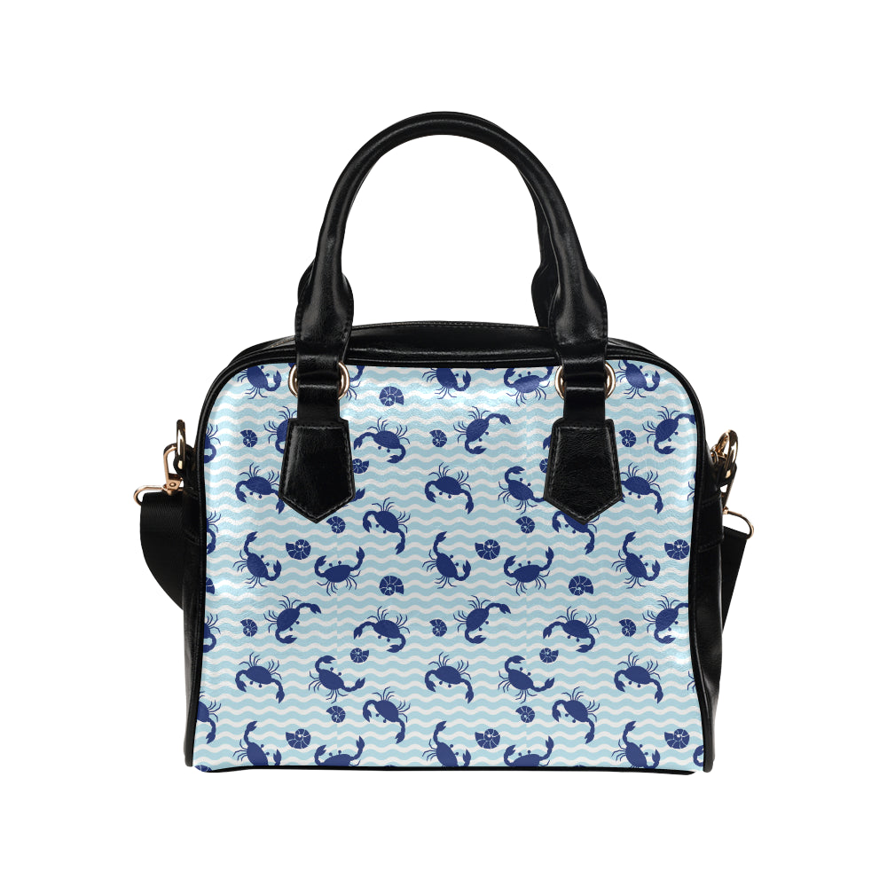 Crab Pattern Print Design 04 Shoulder Handbag