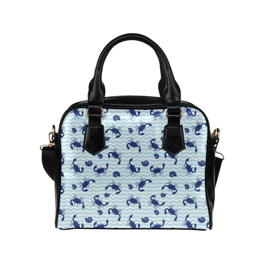 Crab Pattern Print Design 04 Shoulder Handbag