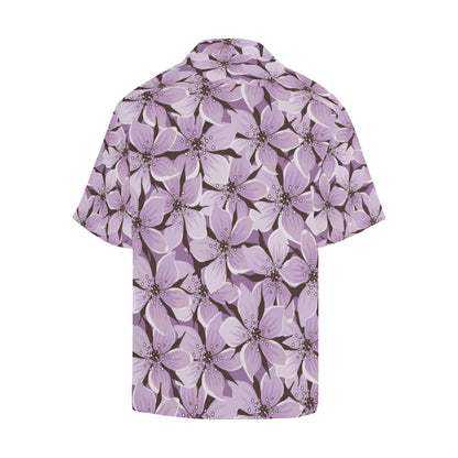 Lilac Pattern Print Design 01 Men's Hawaiian Shirt