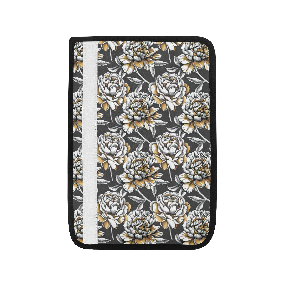 Peony Pattern Print Design PE06 Car Seat Belt Cover