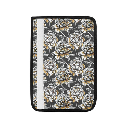 Peony Pattern Print Design PE06 Car Seat Belt Cover