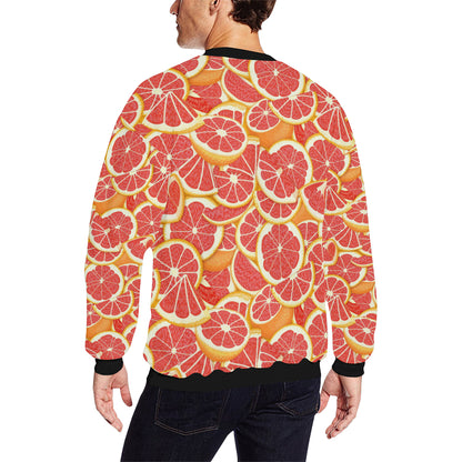 Grapefruit Pattern Print Design GF02 Men Long Sleeve Sweatshirt